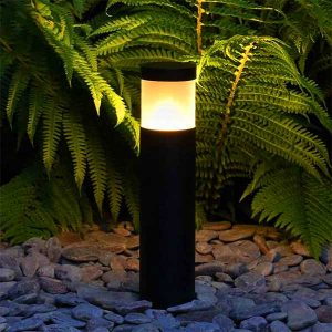 Black Coated Aluminium Garden Bollard Light | Garden Lights