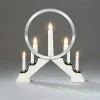 7 Lights White Wooden Candlebridge Arch Magnified