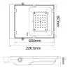FL085568 30W Colour Changing Floodlight Dimensions