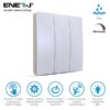 3 Gang Wireless Kinetic Switch Dimmable/Non Dimmable (white body)