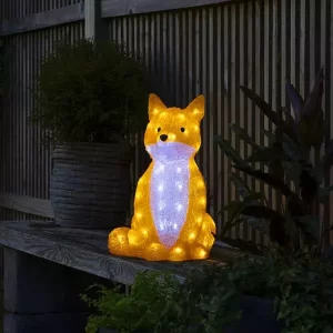 LED Acrylic Fox 40CM For Garden Decoration
