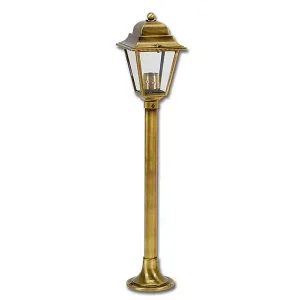 Brass antique lantern bollard light