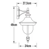 Downwards Style Outdoor Wall Lantern Measurements