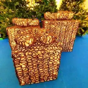 Large gift box set with 400 LED lights for indoor and outdoor Christmas Decoration