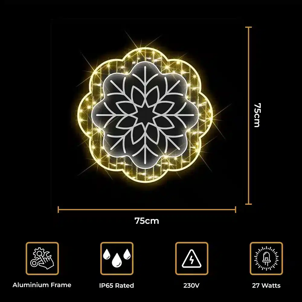 2D-Christmas-Snowflake-Decoration-Size-and-Features 2D Christmas snowflake decoration size and features