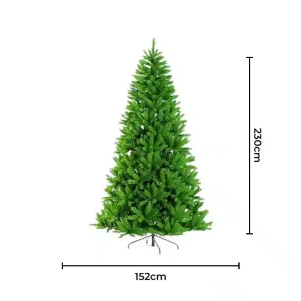 Evergreen spruce artificial Christmas tree 7.5ft tall dimensions