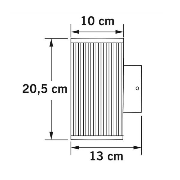 Aluminium Grey Outdoor Wall Light