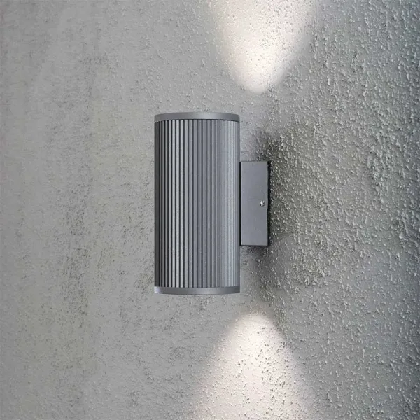 Aluminium Grey Outdoor Wall Light