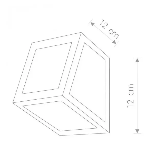 Grey Square Wall Light
