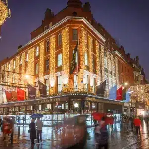 LED connectable curtain Christmas lights in 10m drop warm white product image
