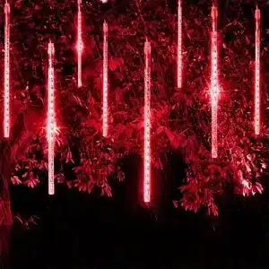 10 low voltage icicle snow tube lights red 50cm tall product image