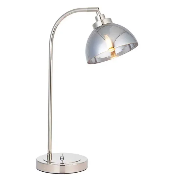 Modern Bright Nickel Plated Table Lamp