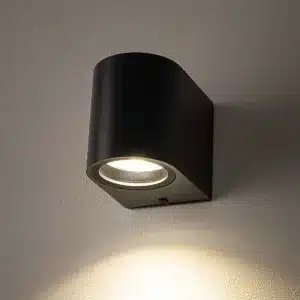 Modern down outdoor wall light in graphite finish product image