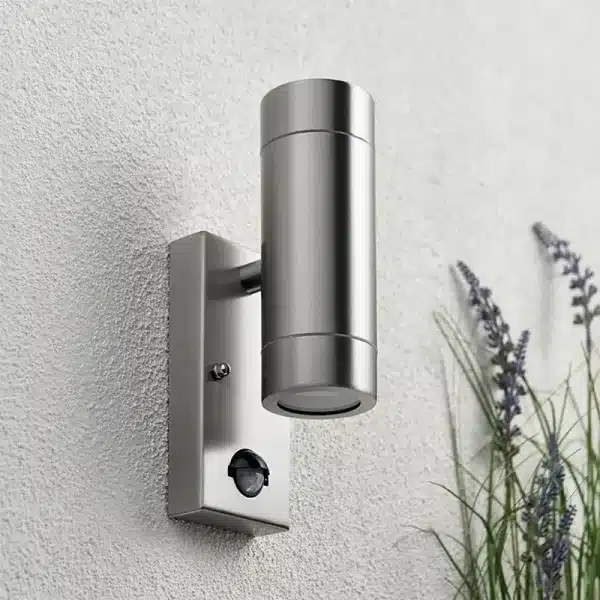 Outdoor PIR sensor garden porch wall light unlit