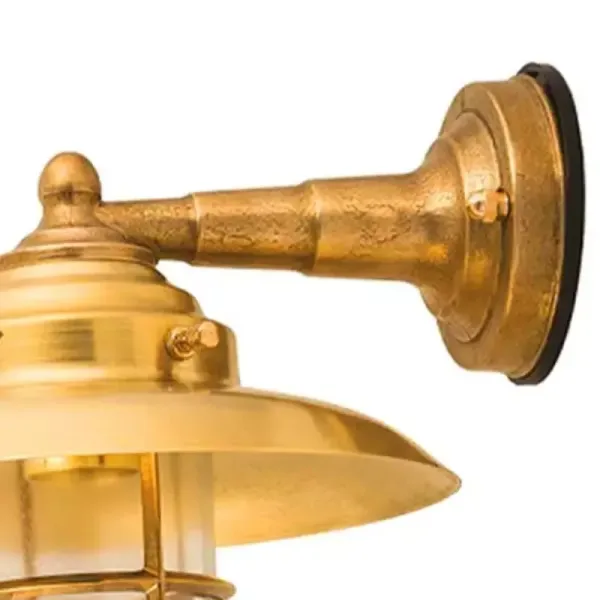 Brass Oval Cage Outdoor Wall Light
