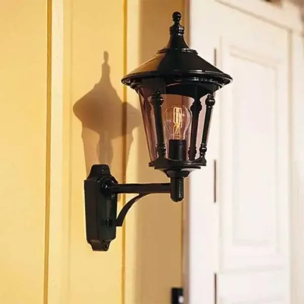 Round Lid Uplight Outdoor Wall Light