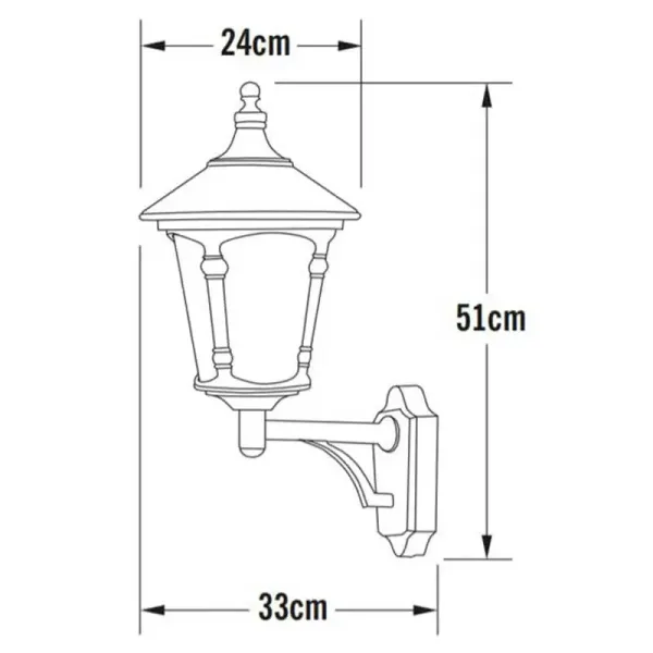 Round Lid Uplight Outdoor Wall Light