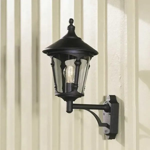 Round Lid Uplight Outdoor Wall Light