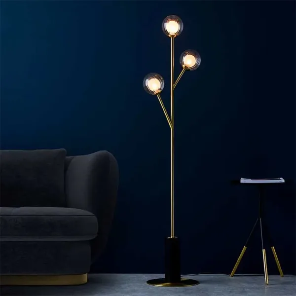 Satin Brass Plated Floor Lamp