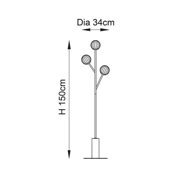 Satin Brass Plated Floor Lamp
