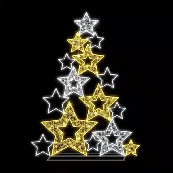 Star Christmas tree outdoor decoration IP65 rated 24V low voltage