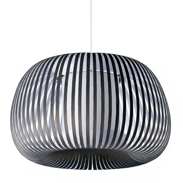 Dark Grey Fabric Shade Pendant Light 60CM