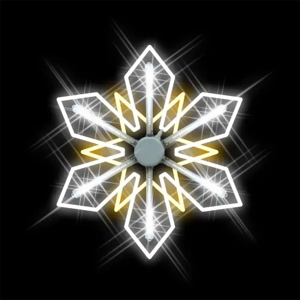 2D Snowflake LED Christmas decoration with chasing effect for outdoor use
