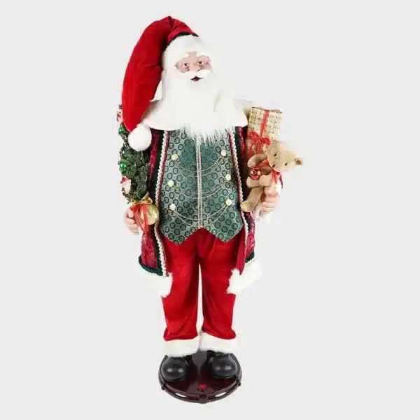 Musical animated dancing Santa Claus Christmas decoration life sized figure