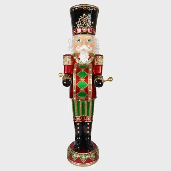 Musical animated nutcracker Christmas decoration for indoor and outdoor use
