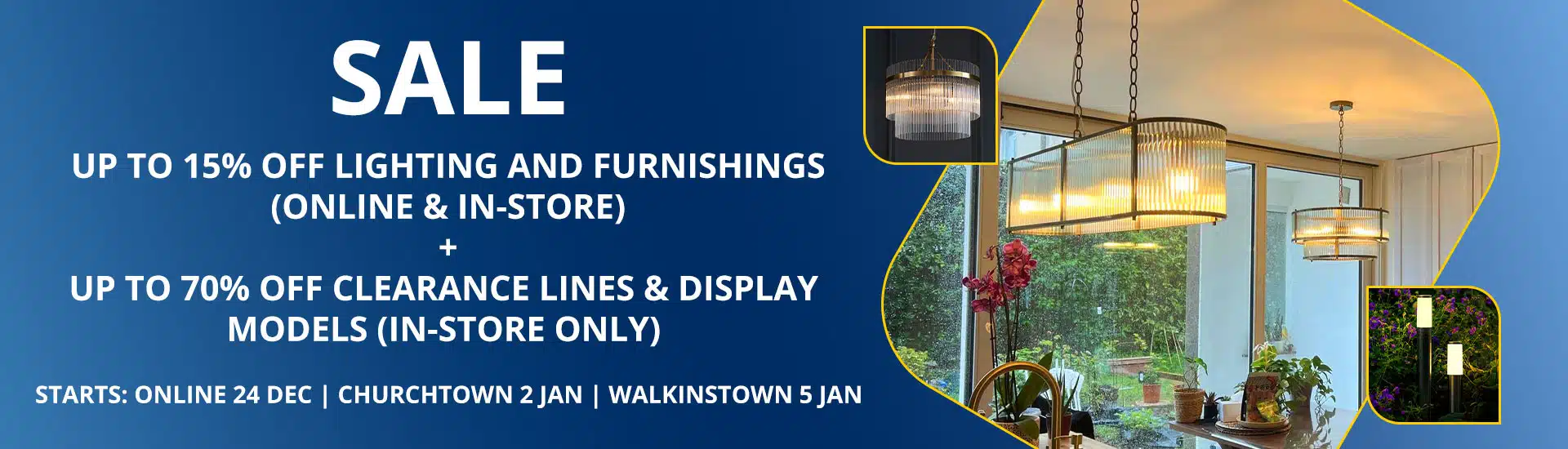 Indoor and outdoor lighting sale Ireland