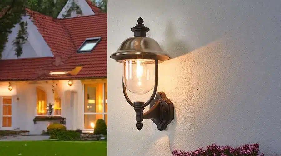 Outdoor wall lights for entrances and patios